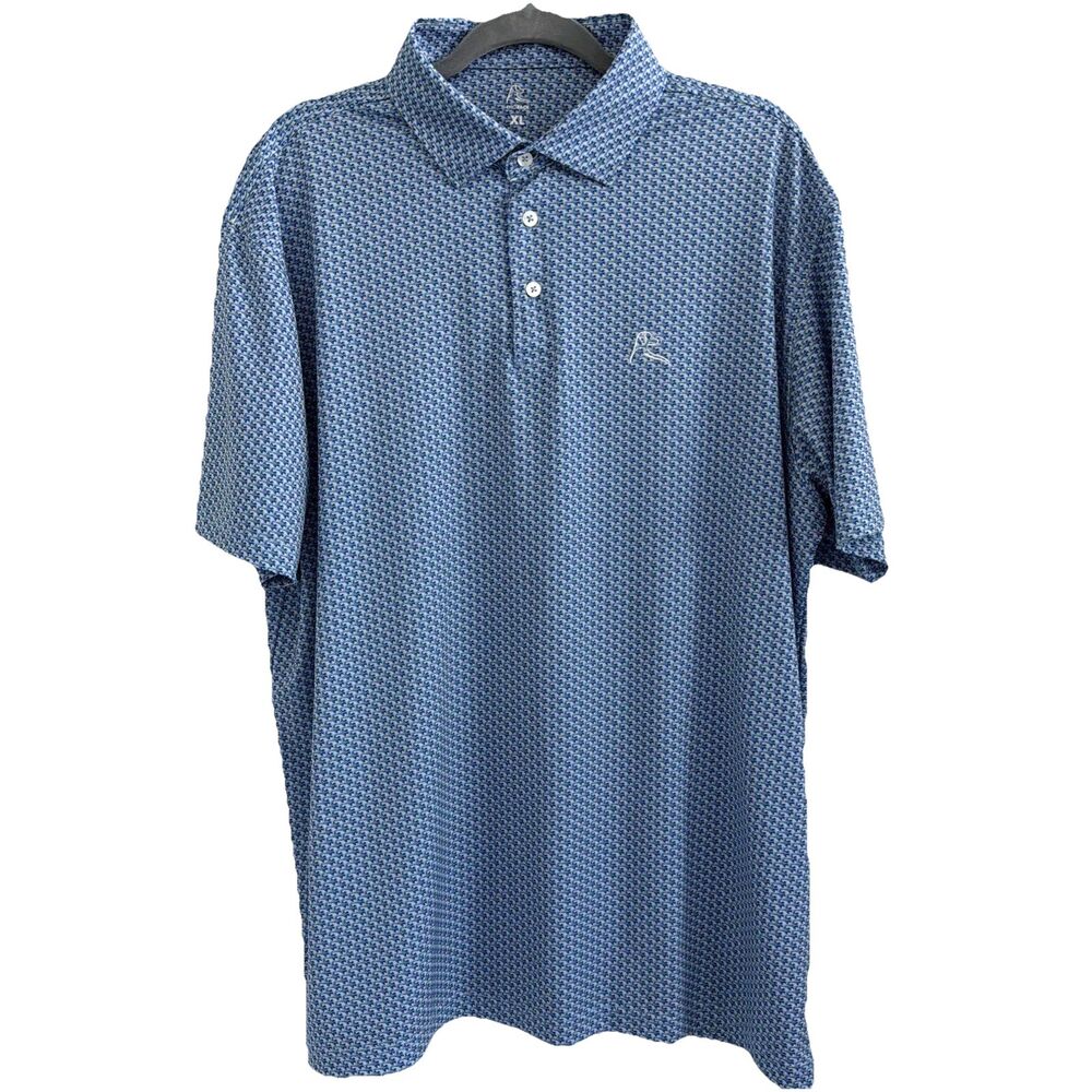 Rhoback Blue Angels Mens XL The Flyover Fighter Jet Performance Golf Polo Shirt - Picture 4 of 16